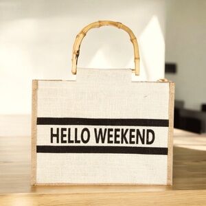 Bamboo Hello Weekend Tote Bag NWT